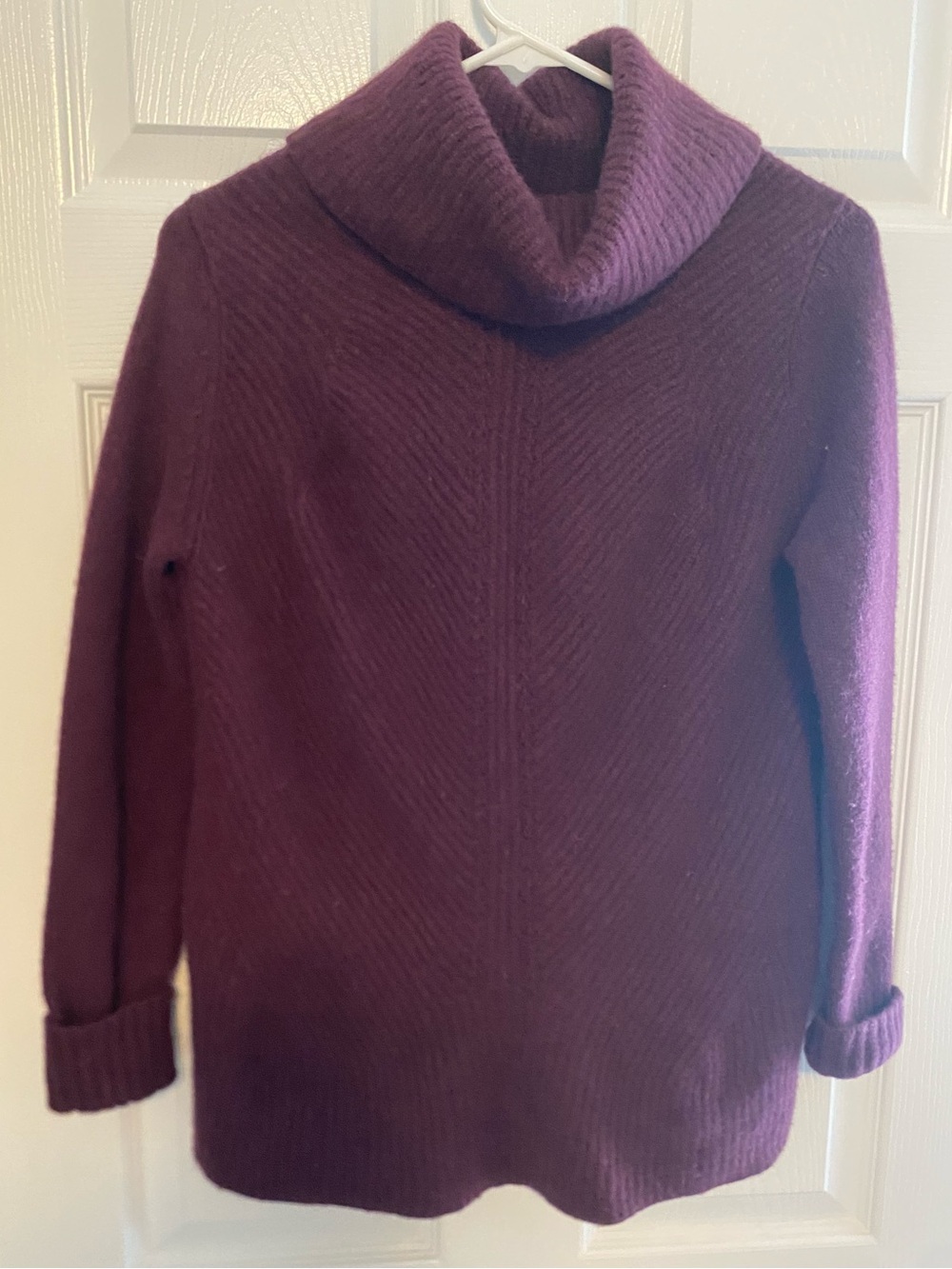 Talbots Deep Plum Cowl Neck Sweater